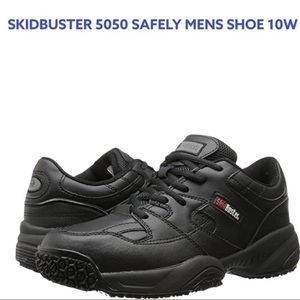 Skidbuster 5050 Men's Leather Comfort Slip Resistant Athletic Shoe Steel Toe.